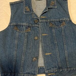 Embellished Denim Vest